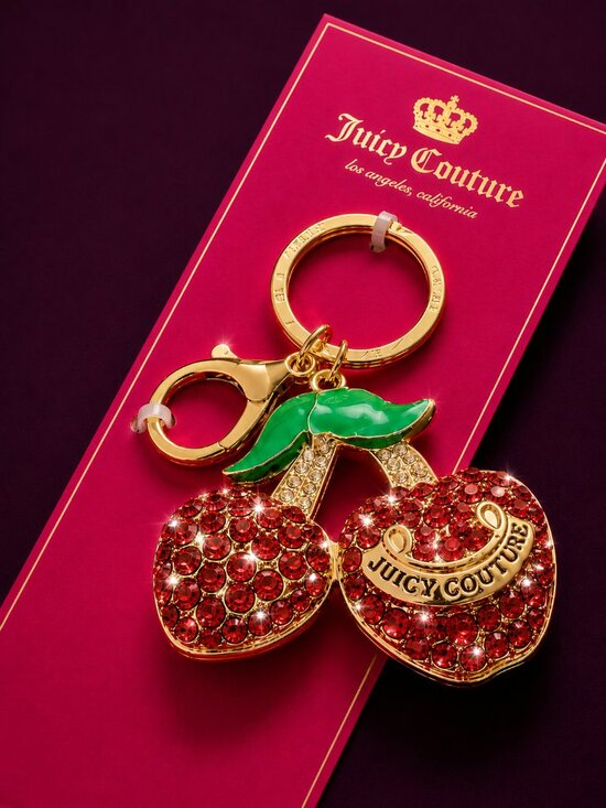 Juicy Couture Accessories - JUICY COUTURE Cherry Rhinestone Crystal Keychain Bag Charm